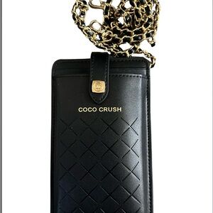 GWP Black Phone Case with Gold Chain